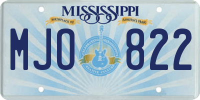 MS license plate MJO822