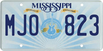 MS license plate MJO823