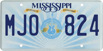 MS license plate MJO824