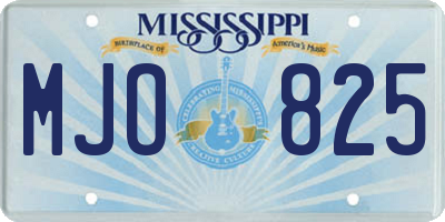 MS license plate MJO825