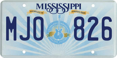 MS license plate MJO826