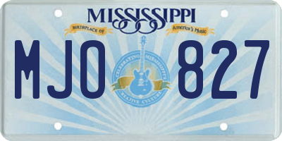 MS license plate MJO827