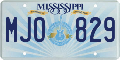MS license plate MJO829