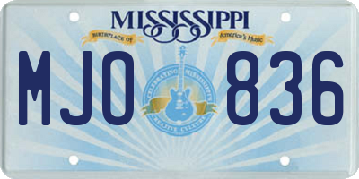 MS license plate MJO836