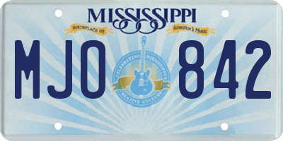 MS license plate MJO842