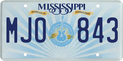 MS license plate MJO843