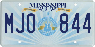 MS license plate MJO844