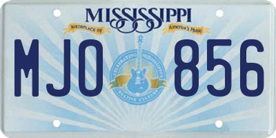 MS license plate MJO856