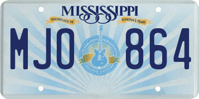 MS license plate MJO864