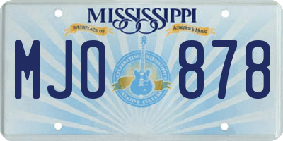 MS license plate MJO878