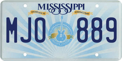 MS license plate MJO889