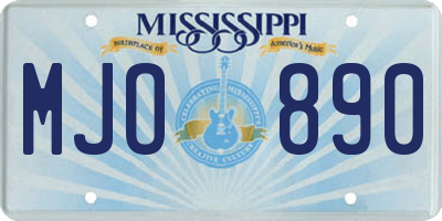 MS license plate MJO890