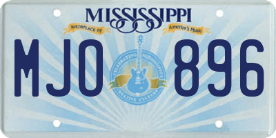 MS license plate MJO896