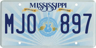 MS license plate MJO897