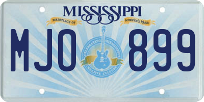 MS license plate MJO899