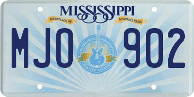 MS license plate MJO902