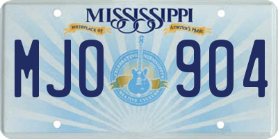 MS license plate MJO904