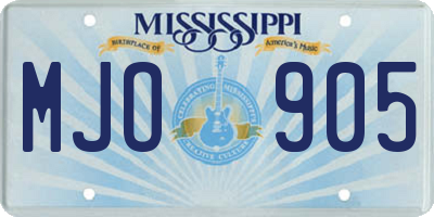 MS license plate MJO905