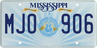 MS license plate MJO906