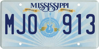 MS license plate MJO913