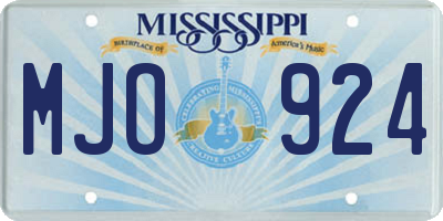 MS license plate MJO924