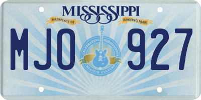 MS license plate MJO927
