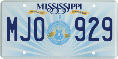 MS license plate MJO929