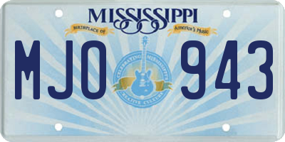 MS license plate MJO943