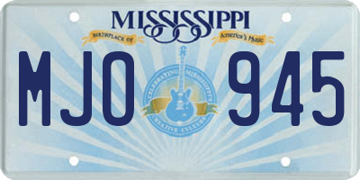 MS license plate MJO945