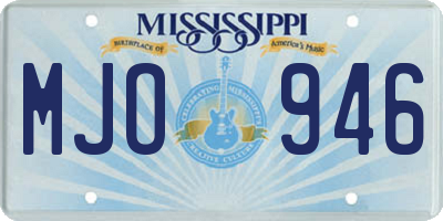MS license plate MJO946