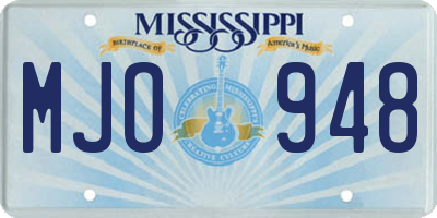 MS license plate MJO948