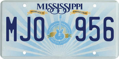 MS license plate MJO956
