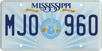MS license plate MJO960