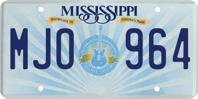 MS license plate MJO964