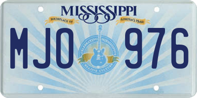MS license plate MJO976