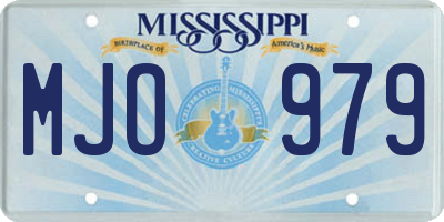 MS license plate MJO979