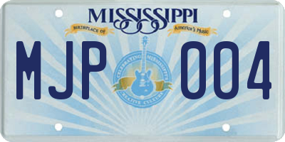 MS license plate MJP004