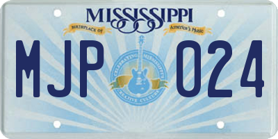 MS license plate MJP024