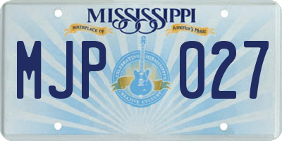 MS license plate MJP027