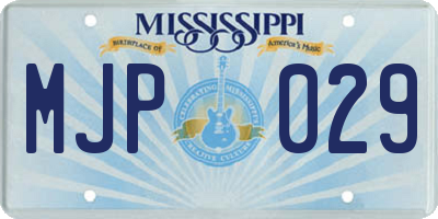 MS license plate MJP029