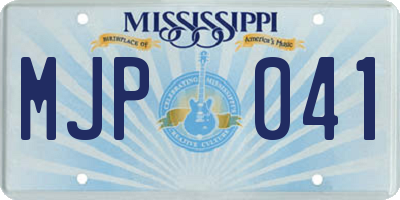 MS license plate MJP041