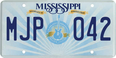 MS license plate MJP042