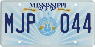 MS license plate MJP044