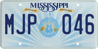 MS license plate MJP046