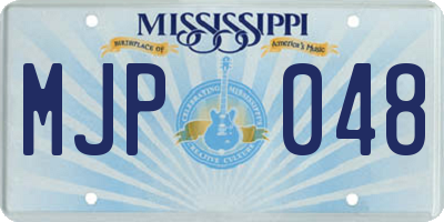 MS license plate MJP048