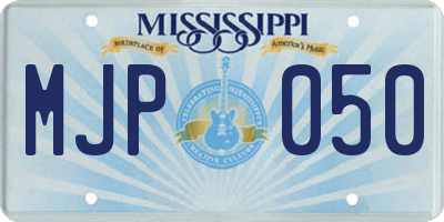 MS license plate MJP050