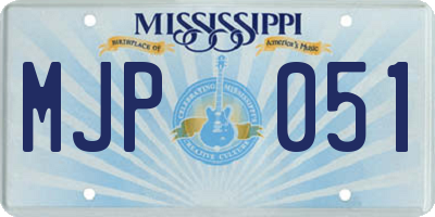 MS license plate MJP051