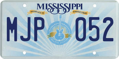 MS license plate MJP052