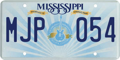 MS license plate MJP054