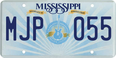 MS license plate MJP055